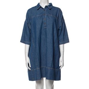 Hatch Maternity Lizzie Denim Shift Mini Dress Size 3